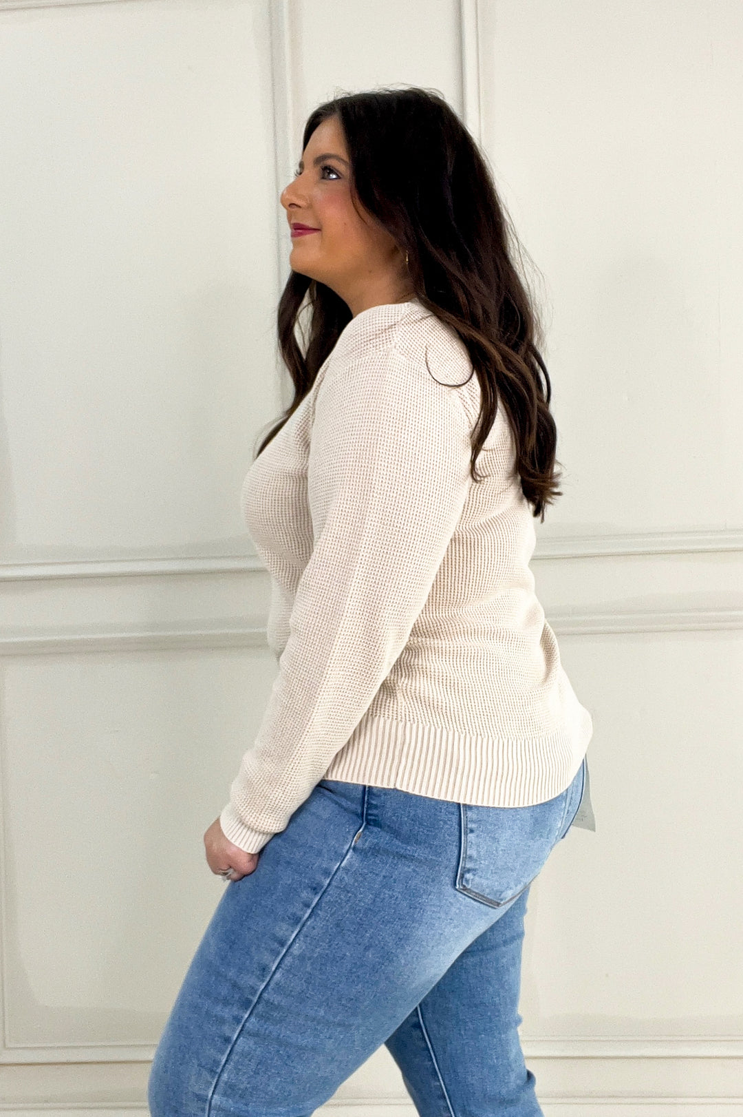 Chunky Waffle Knit Sweater