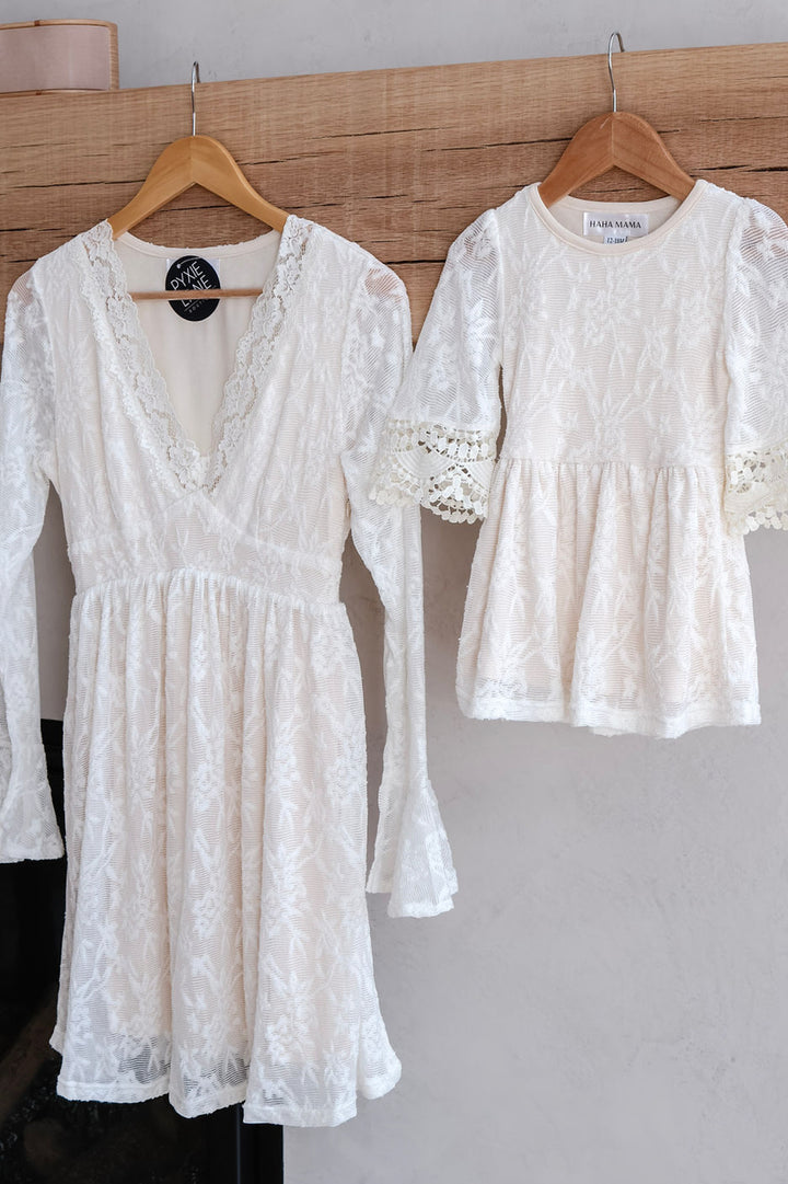 Mommy & Me Ivory Lace Dress Child