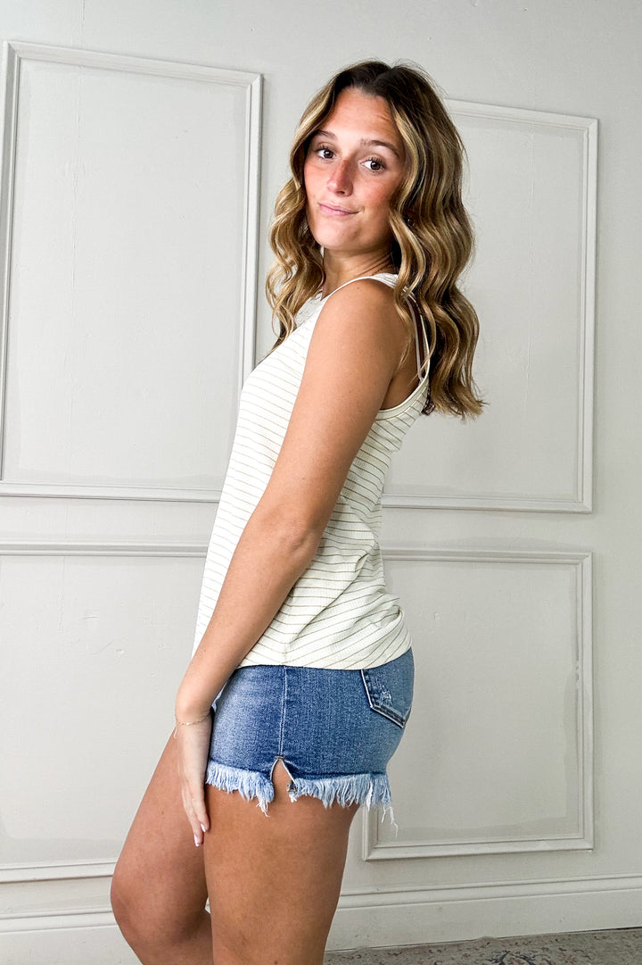 Risen High Rise Side Slit Shorts