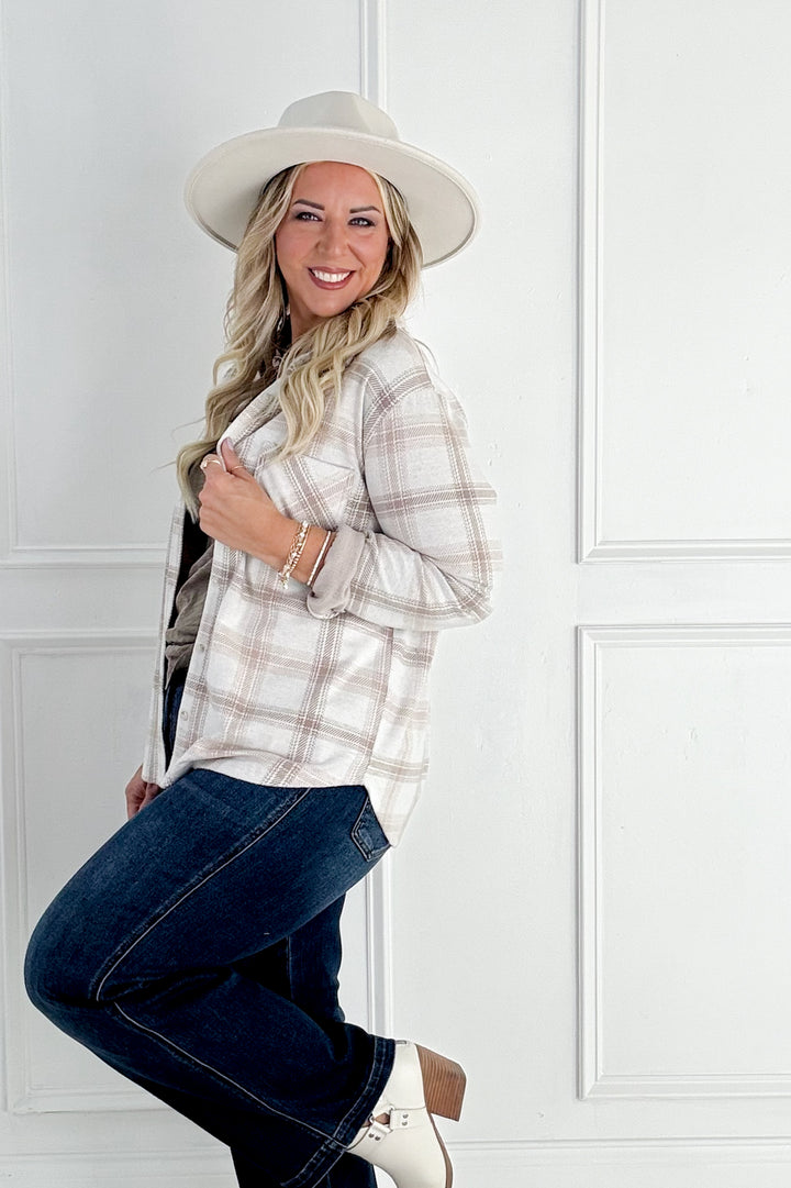 Thread & Supply Saja Button Down Plaid Collared Shirt