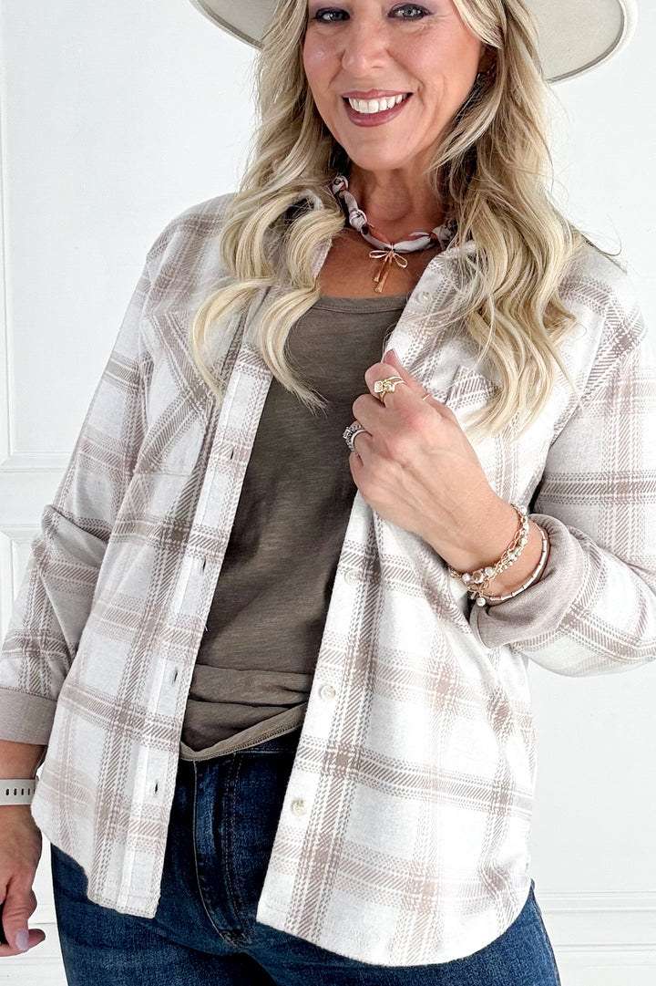 Thread & Supply Saja Button Down Plaid Collared Shirt