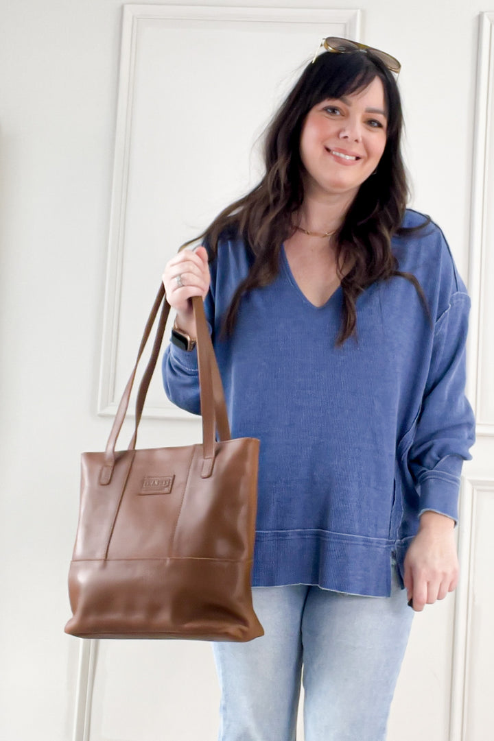 Mineral Wash Oversized Long Sleeve Pullover Top