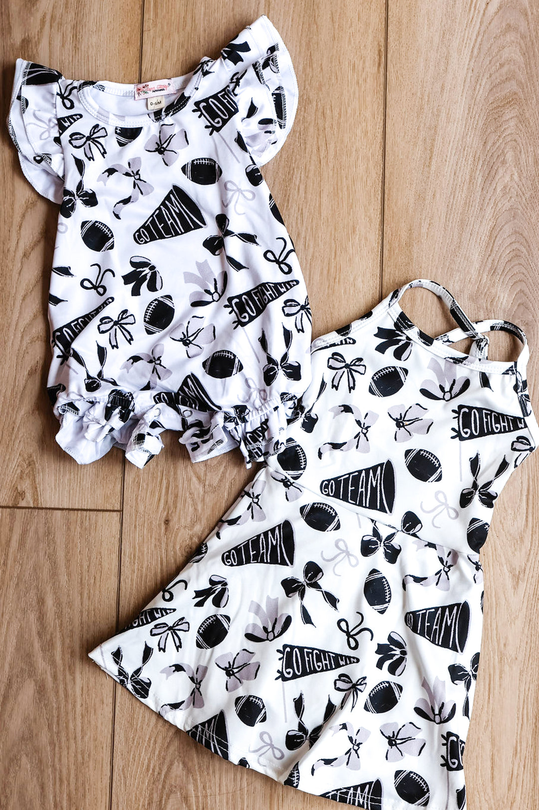 Little Girls Game Day Glam Romper