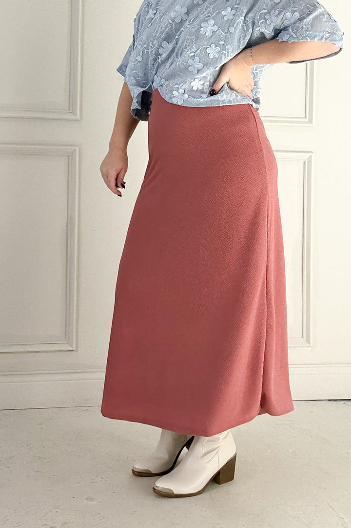 Flare Hem Maxi Skirt