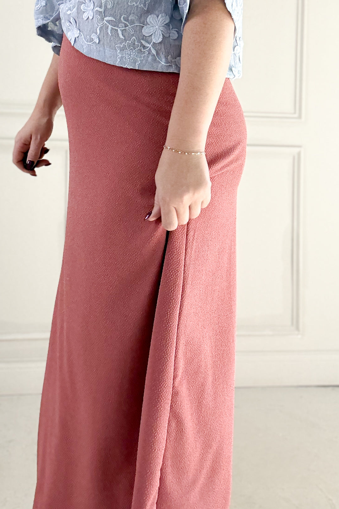 Flare Hem Maxi Skirt