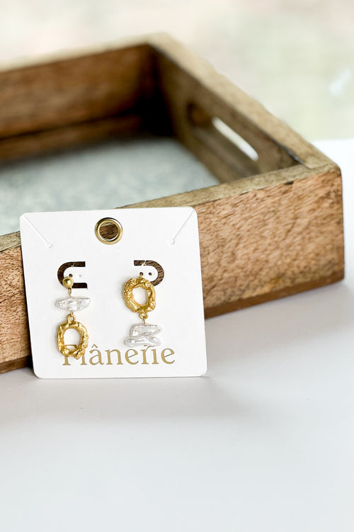 Blaze 18K Mismatched Natural Pearl Earring