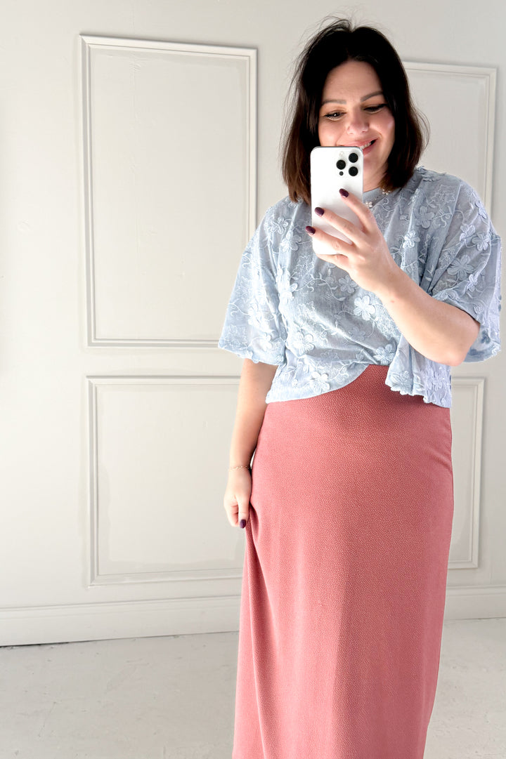 Flare Hem Maxi Skirt