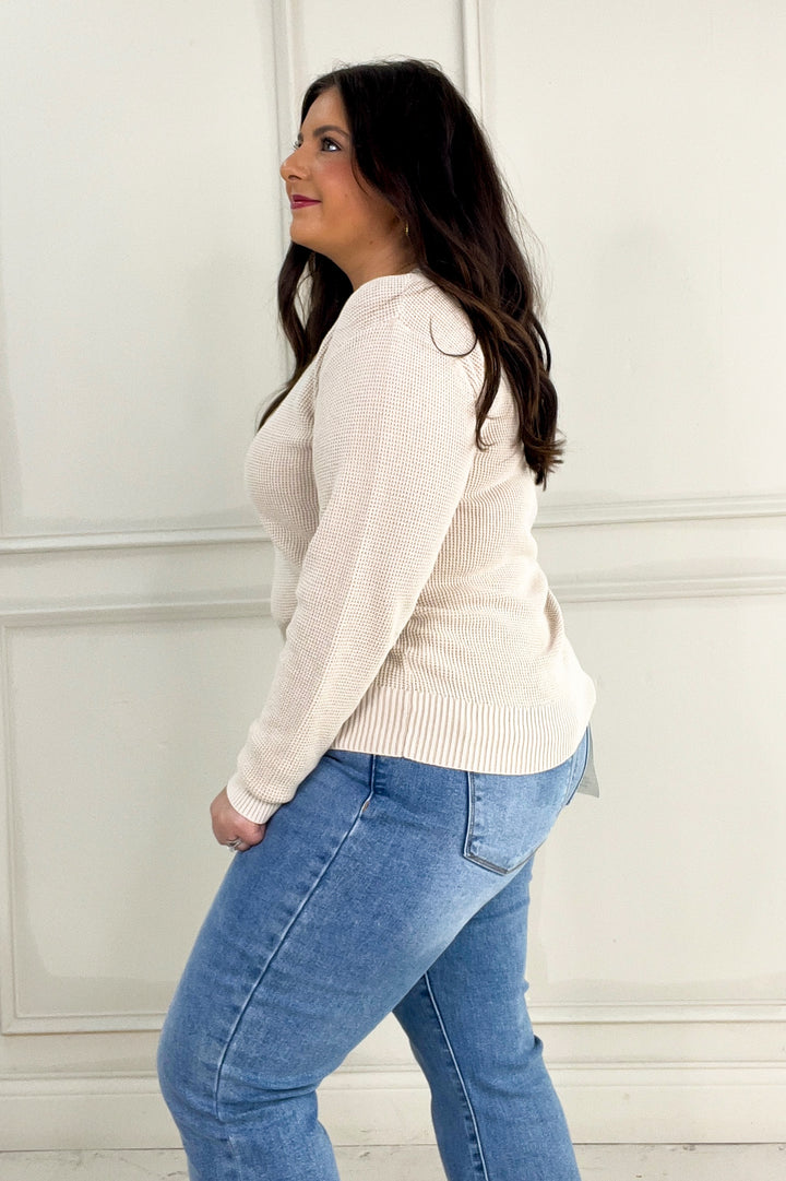 Chunky Waffle Knit Sweater