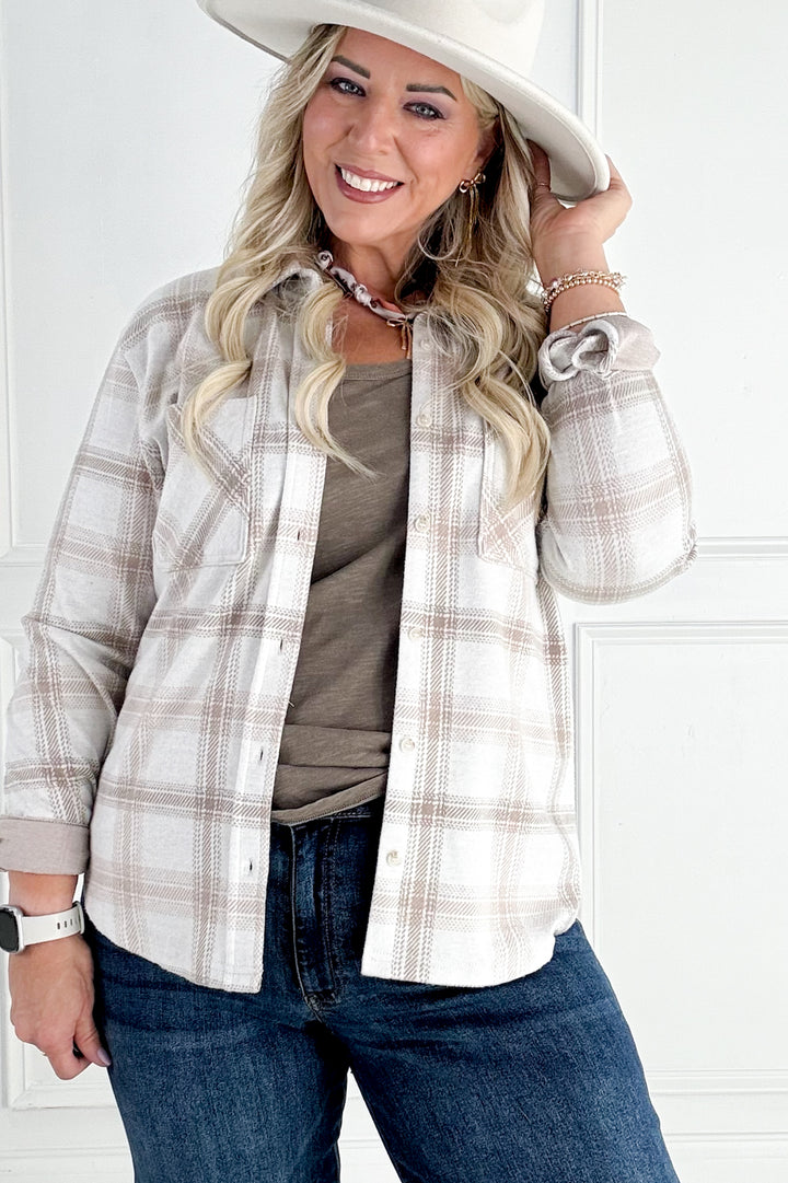 Thread & Supply Saja Button Down Plaid Collared Shirt