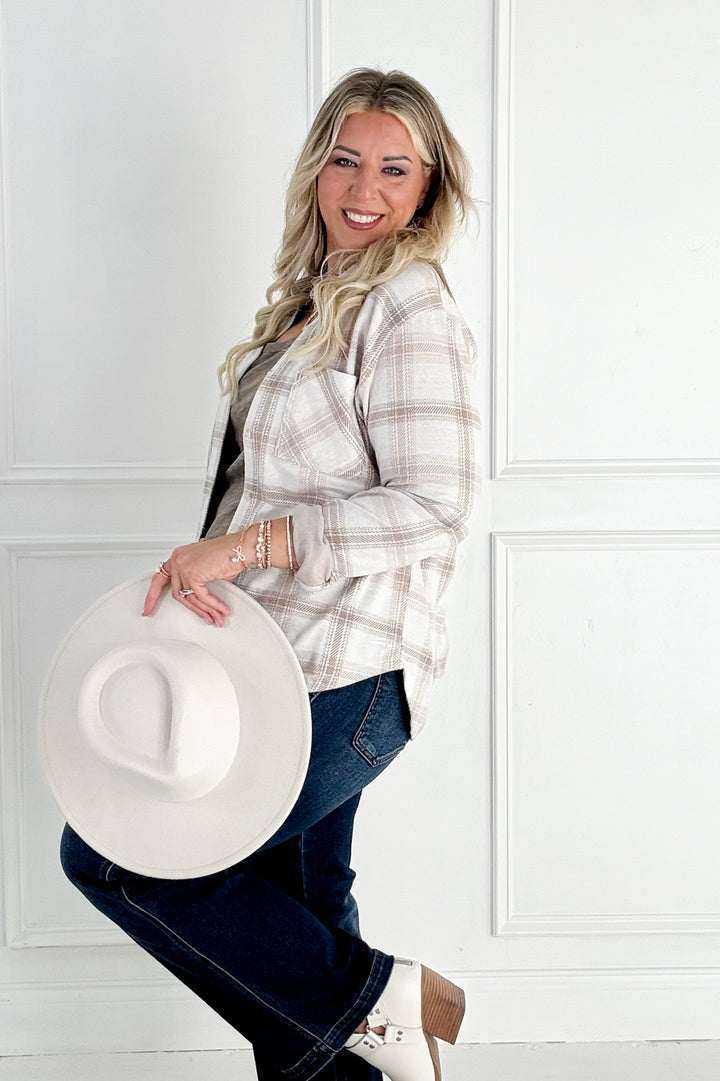 Thread & Supply Saja Button Down Plaid Collared Shirt