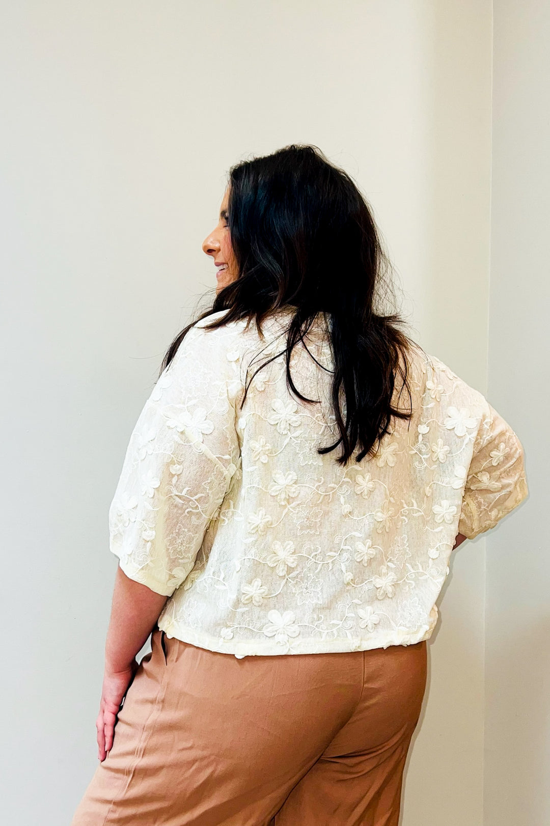 Relaxed Side Slit Drawstring Waist Pants