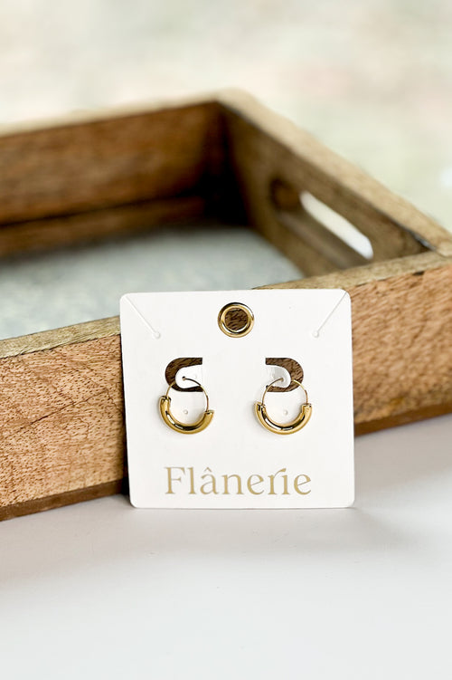 18K Gold Dipped U-Shape Hoop Earring