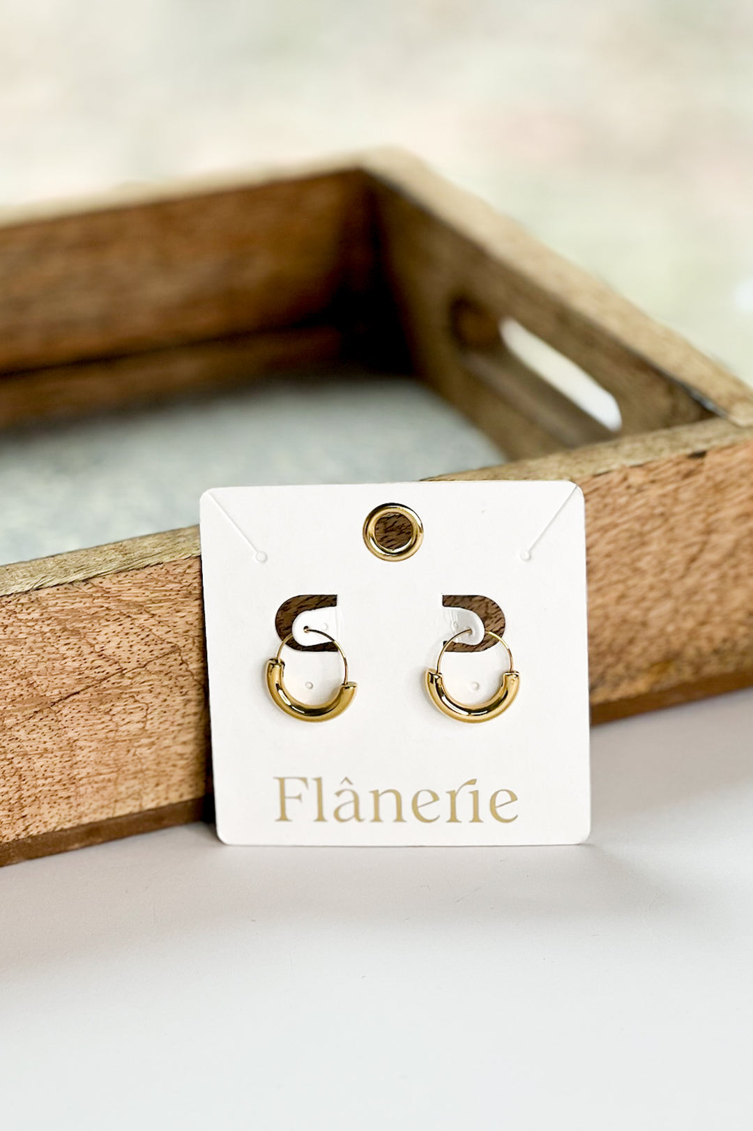 18K Gold Dipped U-Shape Hoop Earring