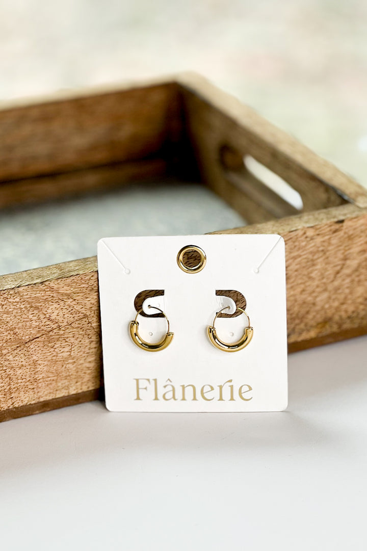 18K Gold Dipped U-Shape Hoop Earring