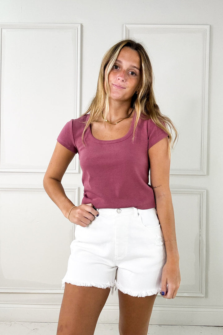 Cap Sleeve Baby Ribbed Top