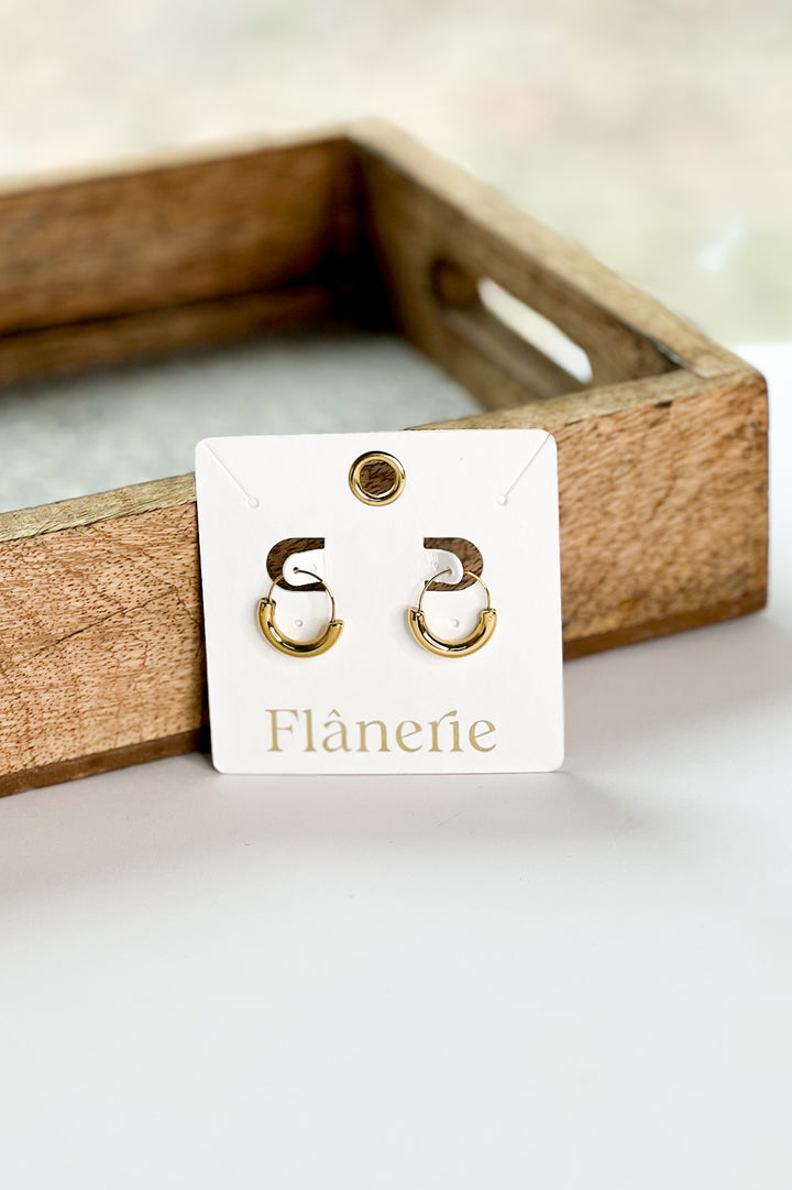 18K Gold Dipped U-Shape Hoop Earring