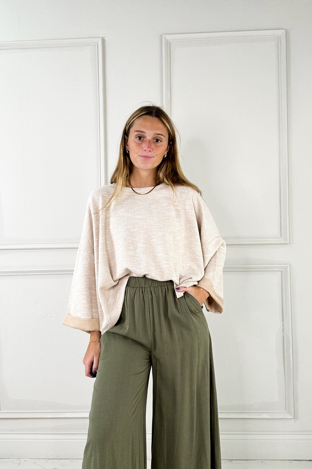 Soft Dolman Sleeve Everyday Sweater