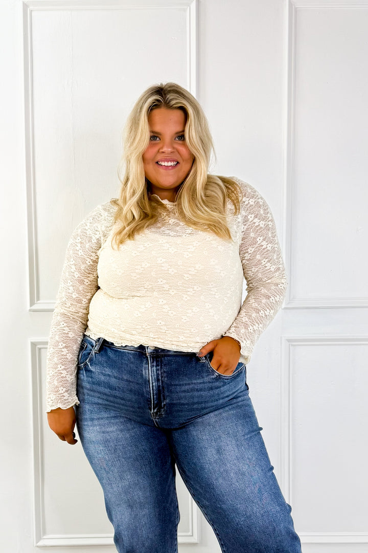 Lace Mesh Curvy Layering Top