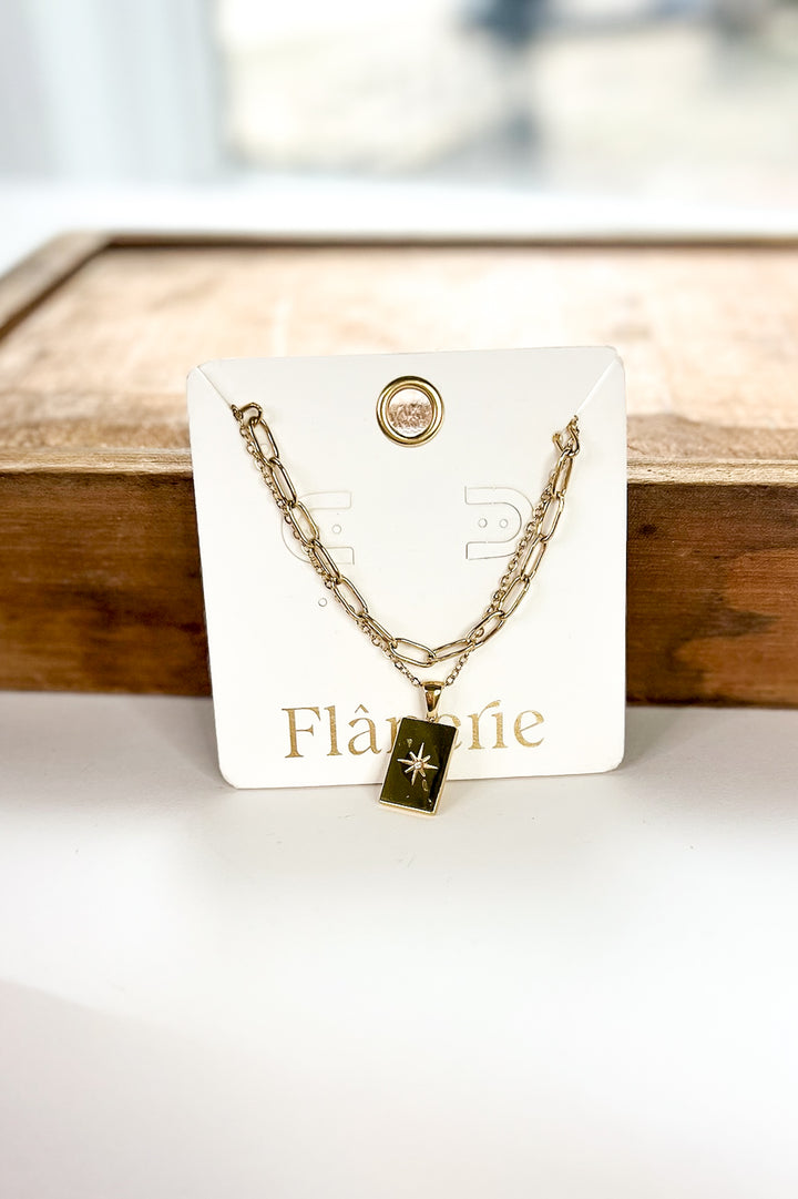 18K Gold Dipped Layered Astro Chain Necklace