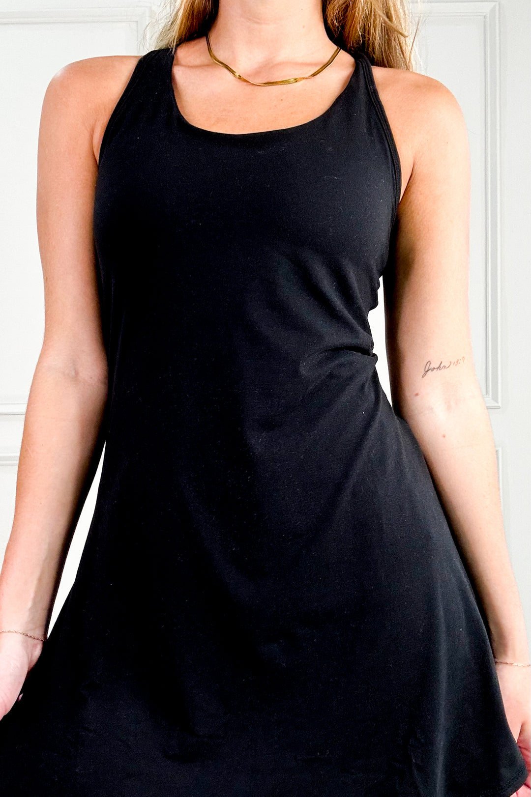 Keyhole Back Tennis Romper Dress