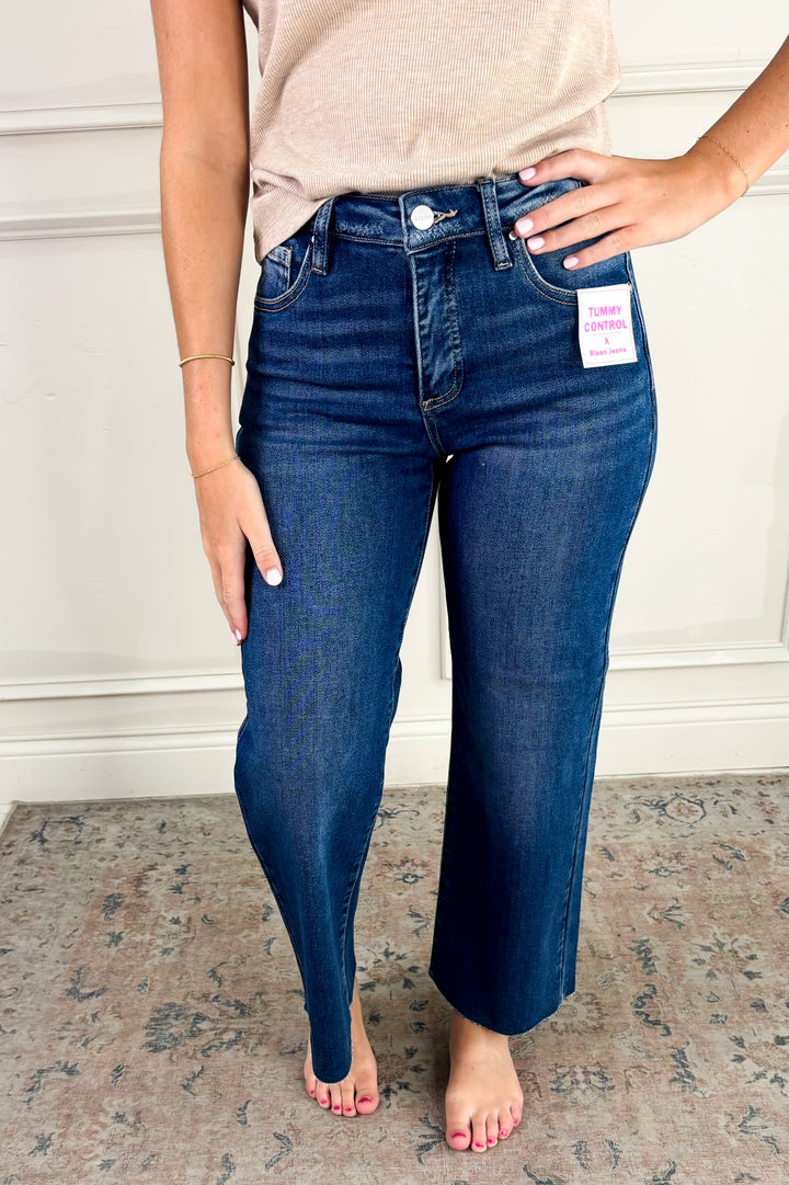 Risen Tummy Control Crop Wide Adjustable Waist Band