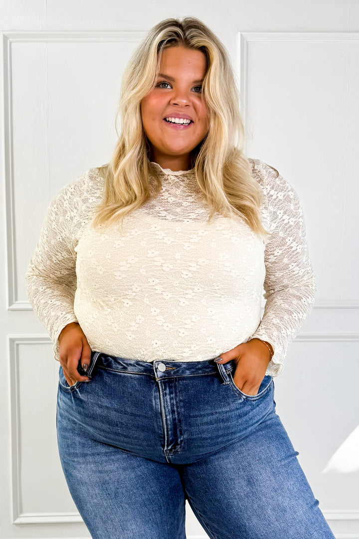 Lace Mesh Curvy Layering Top