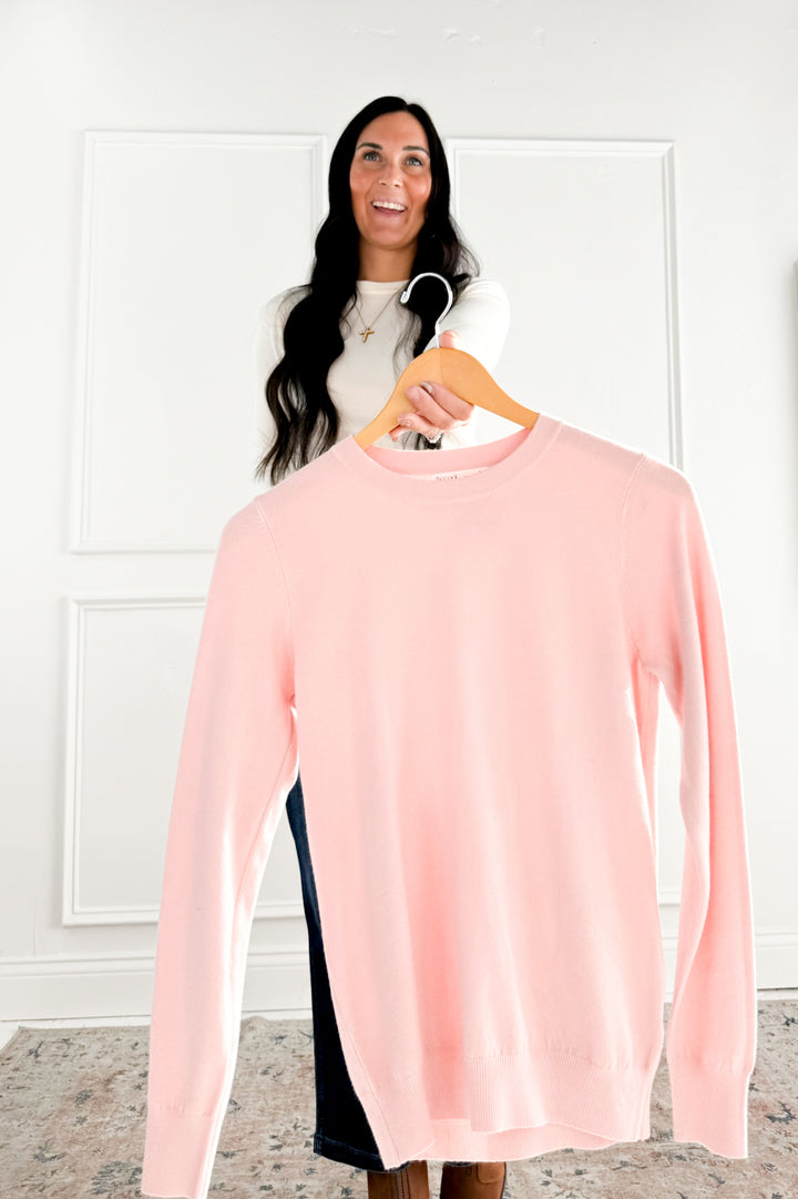 Lightweight Crew Neck Soft Knit Sweater