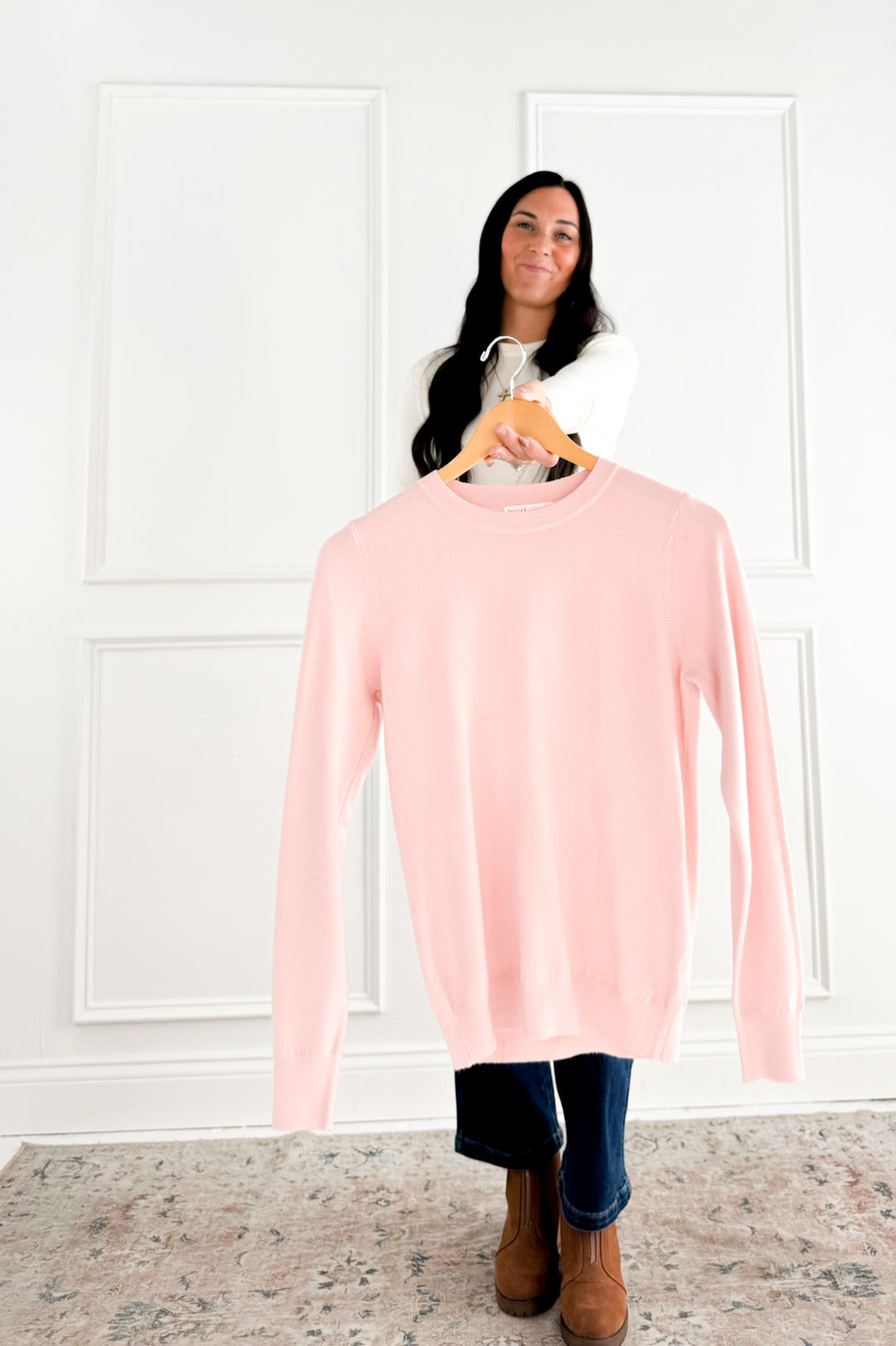 Lightweight Crew Neck Soft Knit Sweater