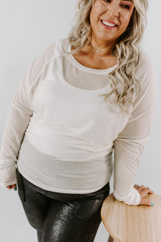 Bethany Curvy Semi Sheer Pullover | 2 Colors