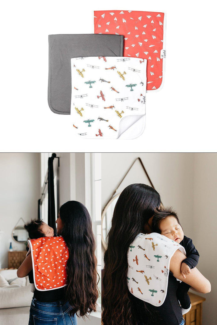 Copper Pearl-Ace Burp Cloth Set (3-Pack)