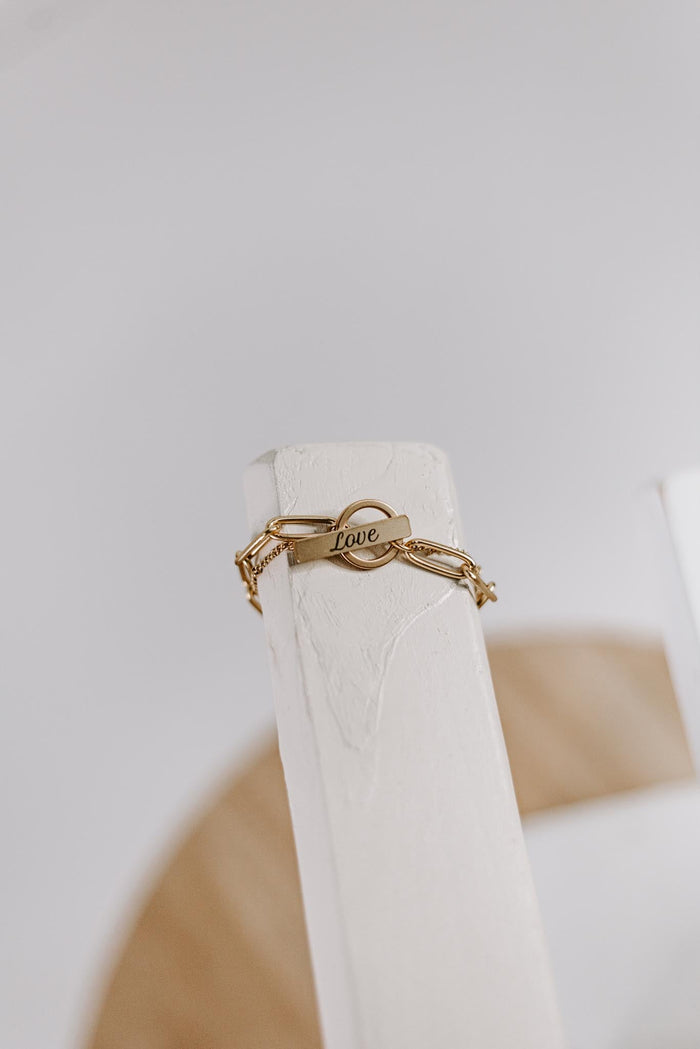 Double Strand Toggle Bracelet | Love