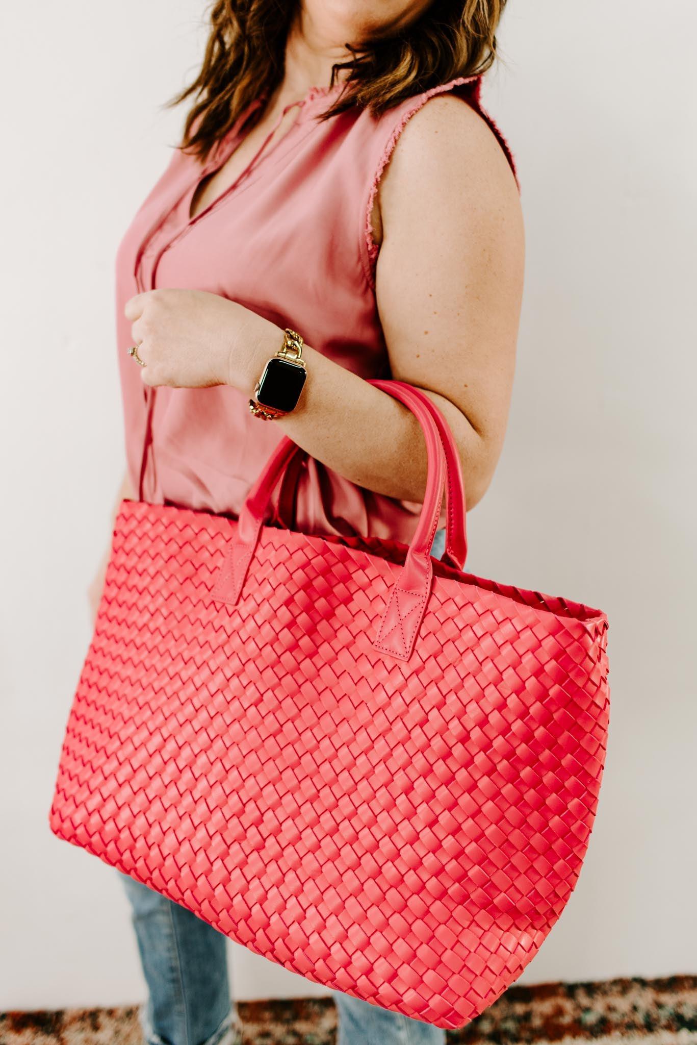 Hadley Woven Leather Tote Bag