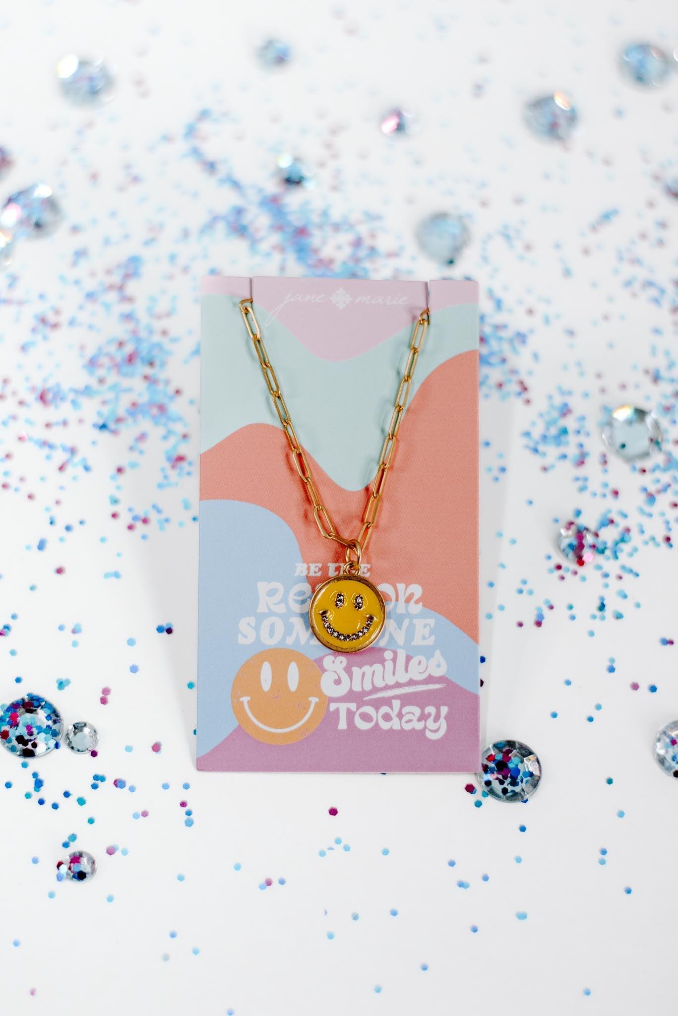Load image into Gallery viewer, Happy Face Disc Kids Necklace
