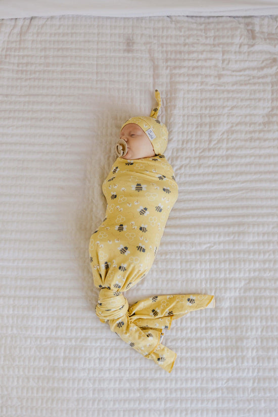 Honeycomb Knit Swaddle Blanket | Copper Pearl