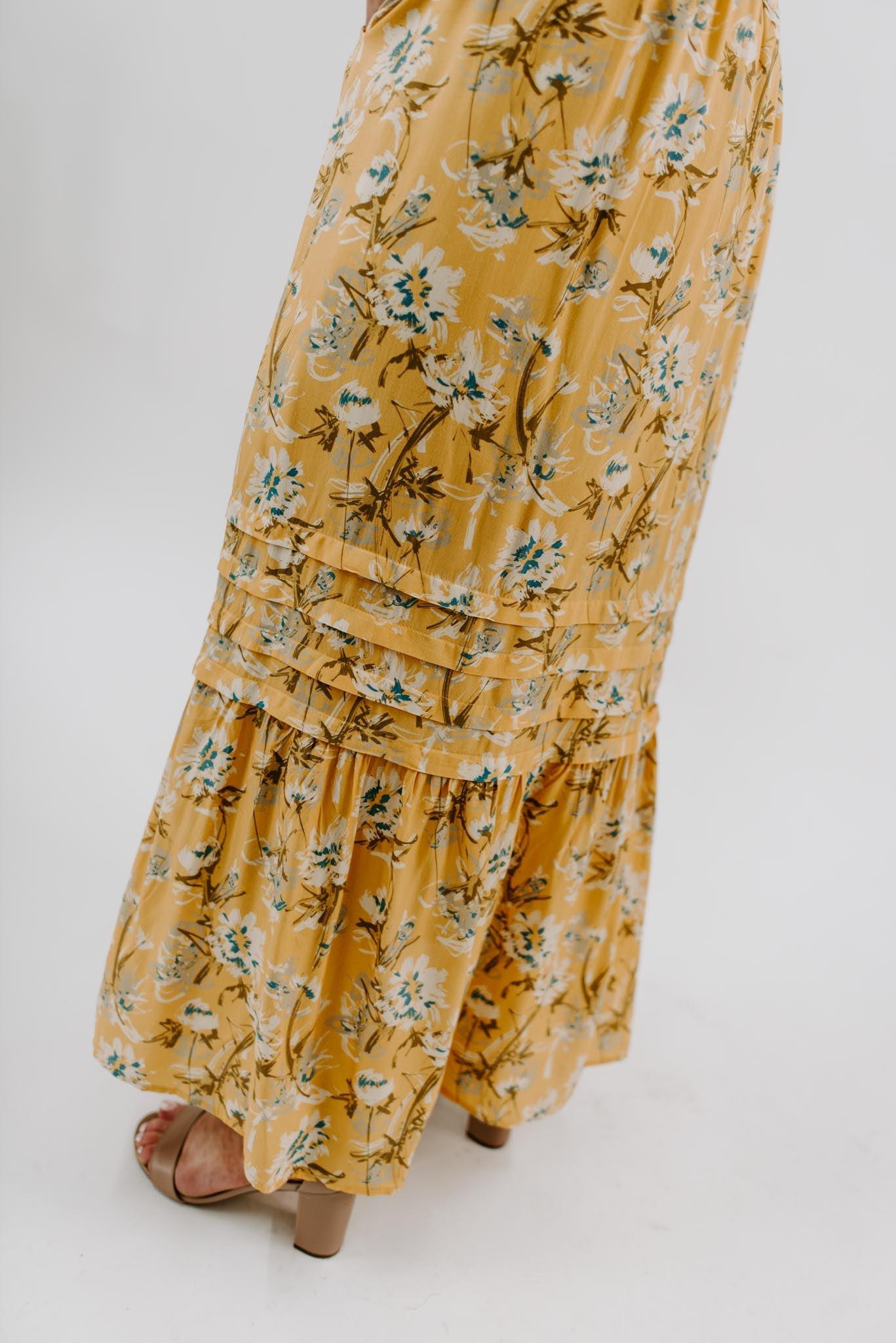 Lyra Smocked Floral Midi Dress