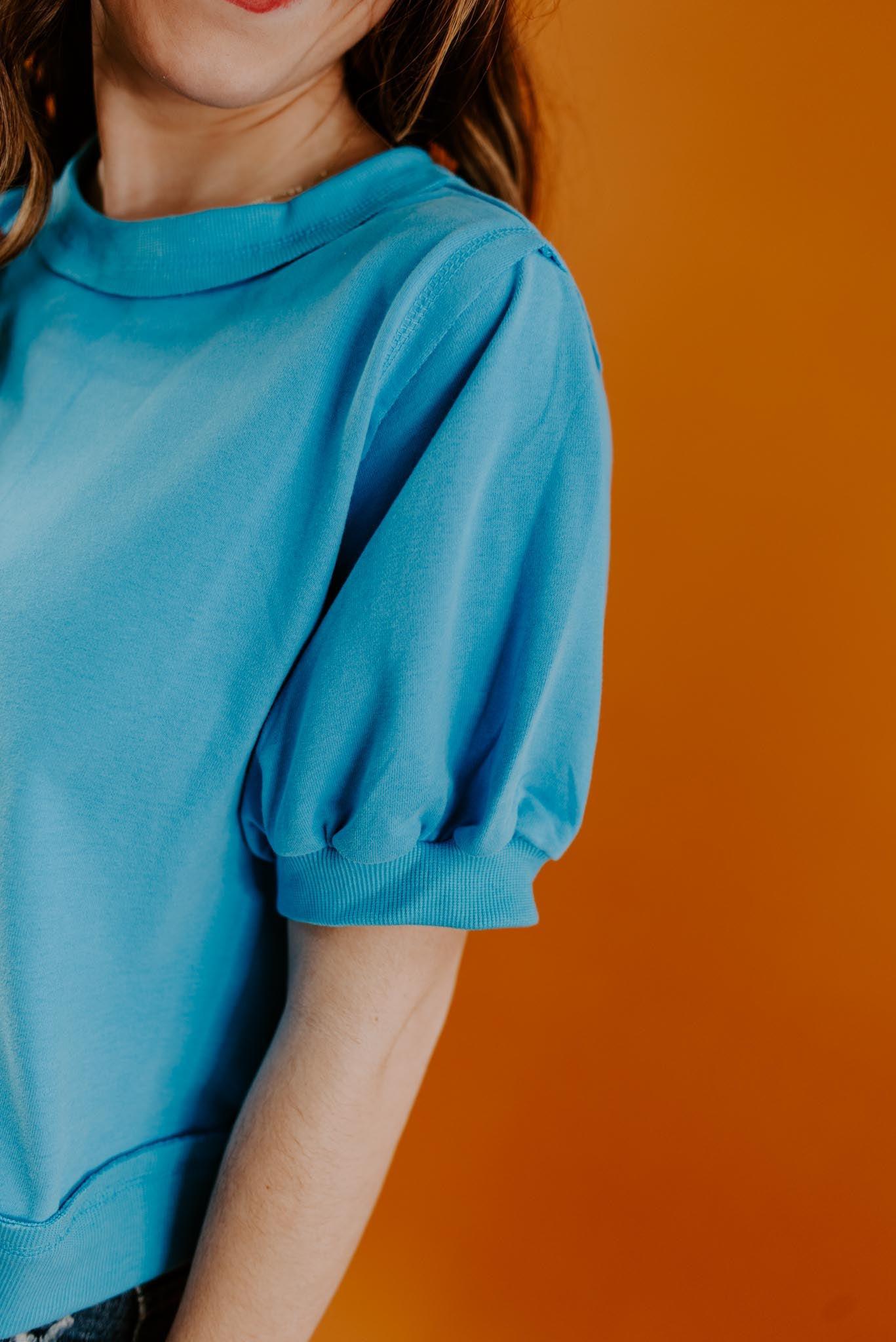 Load image into Gallery viewer, Mona Short Sleeve Back Cutout Sweatshirt
