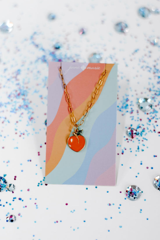 Peach Link Chain Kids Necklace