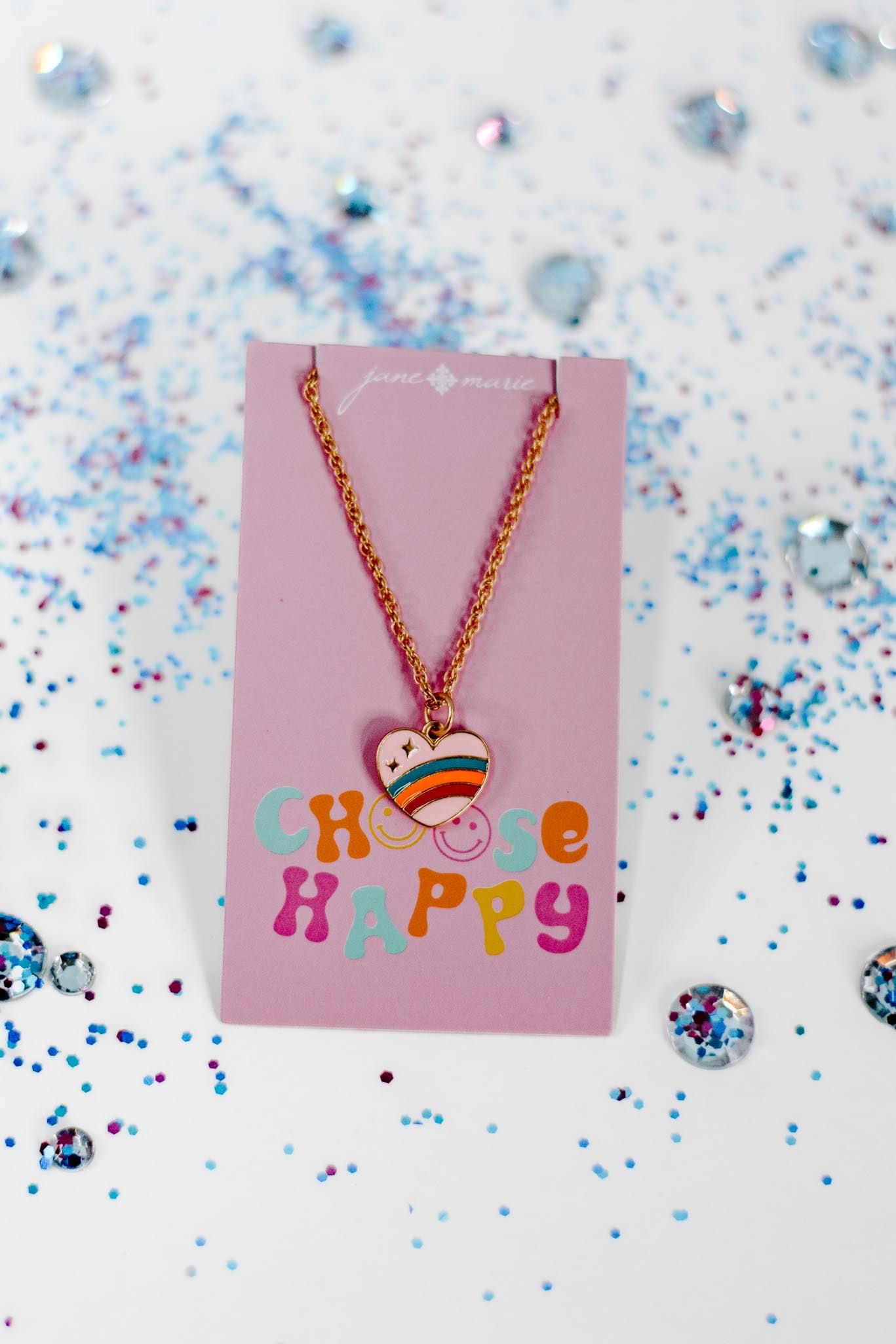 Load image into Gallery viewer, Rainbow Heart Kids Necklace
